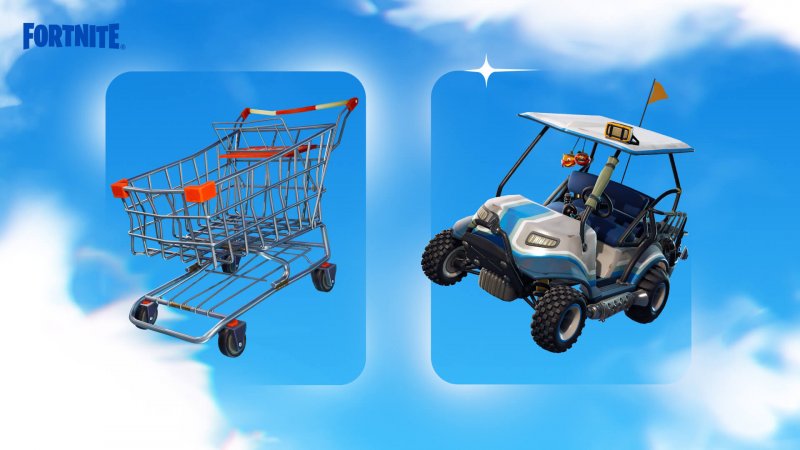 Carelli et kart de golf tournent autour de la côte à l'occasion de Fortnite OG