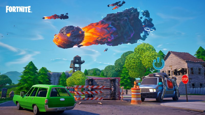 Fortnite OG arrive avec une météorite... dans un ciel serein