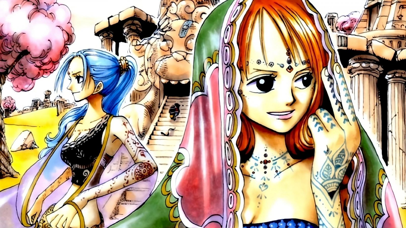 One Piece: i cosplay di Nami e Bibi Nefertari da Bellatrix Aiden e mukha sono favolosi