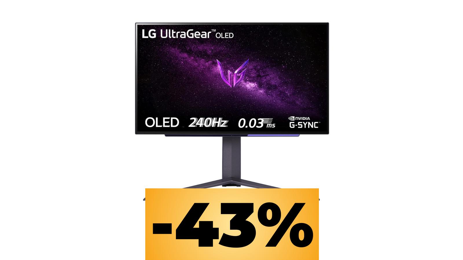 Il monitor LG UltraGear QHD OLED in sconto per il Black Friday su Amazon Italia
