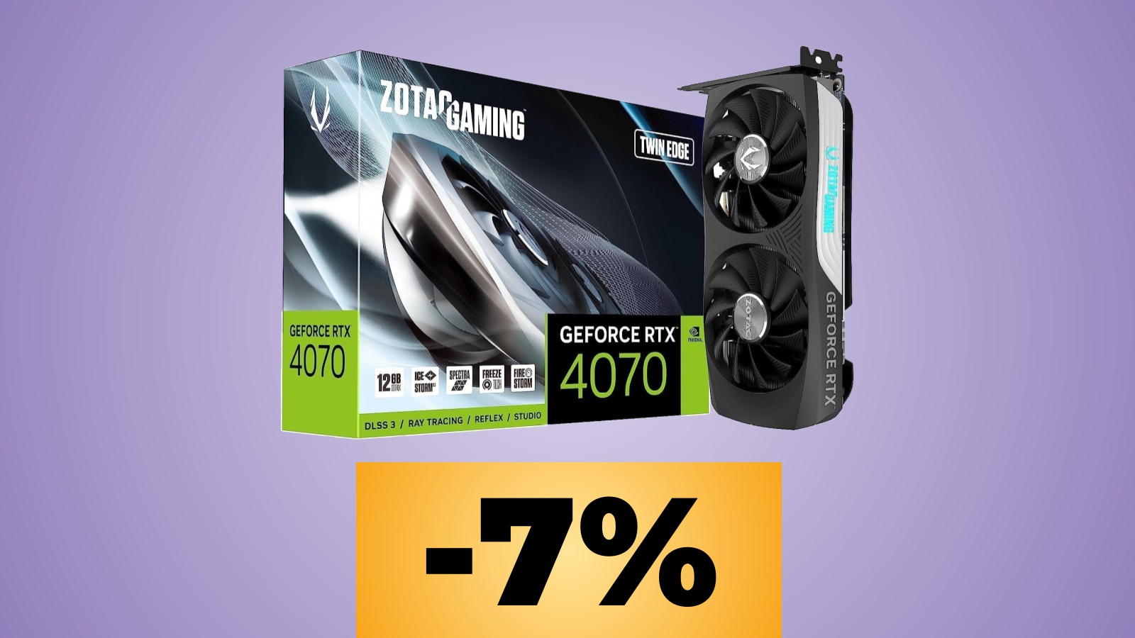 La ZOTAC GAMING GeForce RTX 4070 Twin Edge da 12 GB è in sconto su Amazon per il Black Friday