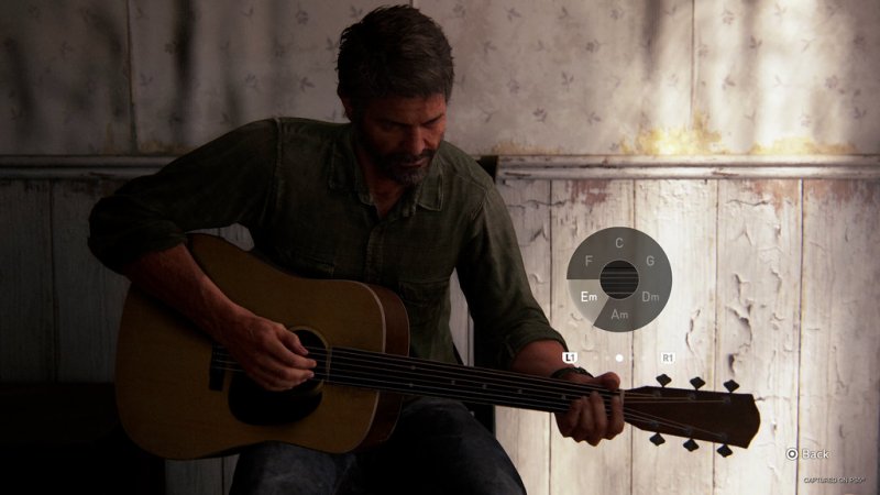 The Last of Us Part 2 Remastered: O modo que permite tocar guitarra livremente como Ellie, Joel e Santaolalla é muito bom e permite trocar instrumentos, cenários e tirar fotos
