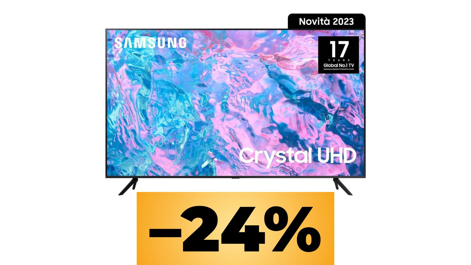 TV Samsung Crystal 4K al minimo storico su Amazon per il Black Friday