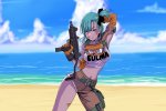 Il cosplay di Bulma Wild Rider di keith.colors da Dragon Ball ci propone una foto in motocicletta - Notizia