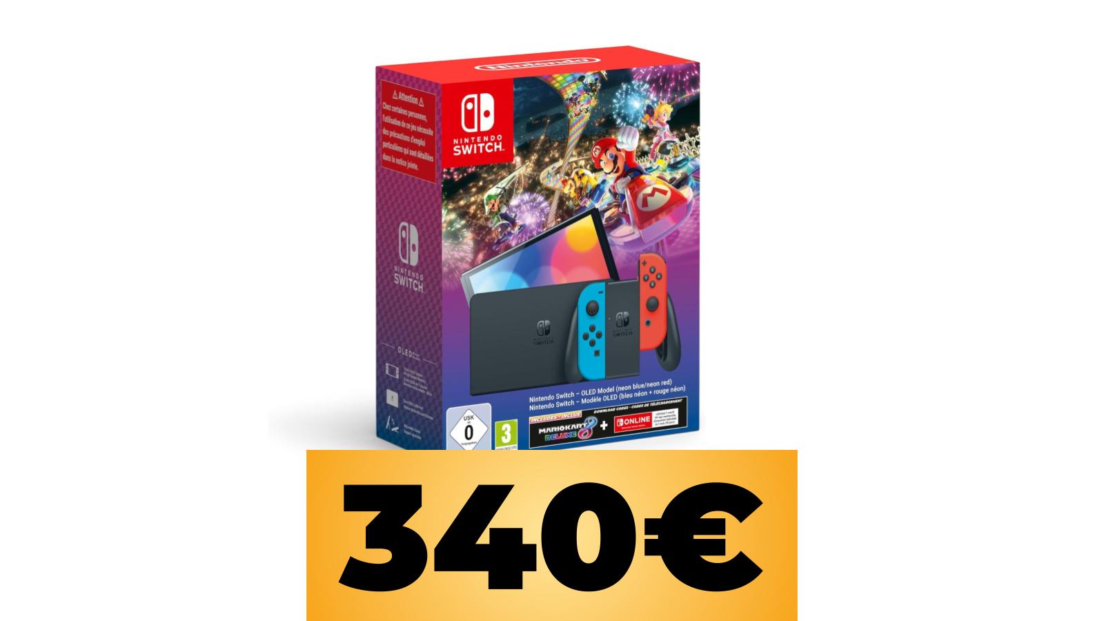 Nintendo Switch OLED + Mario Kart 8 Deluxe in sconto per il Black Friday 2023