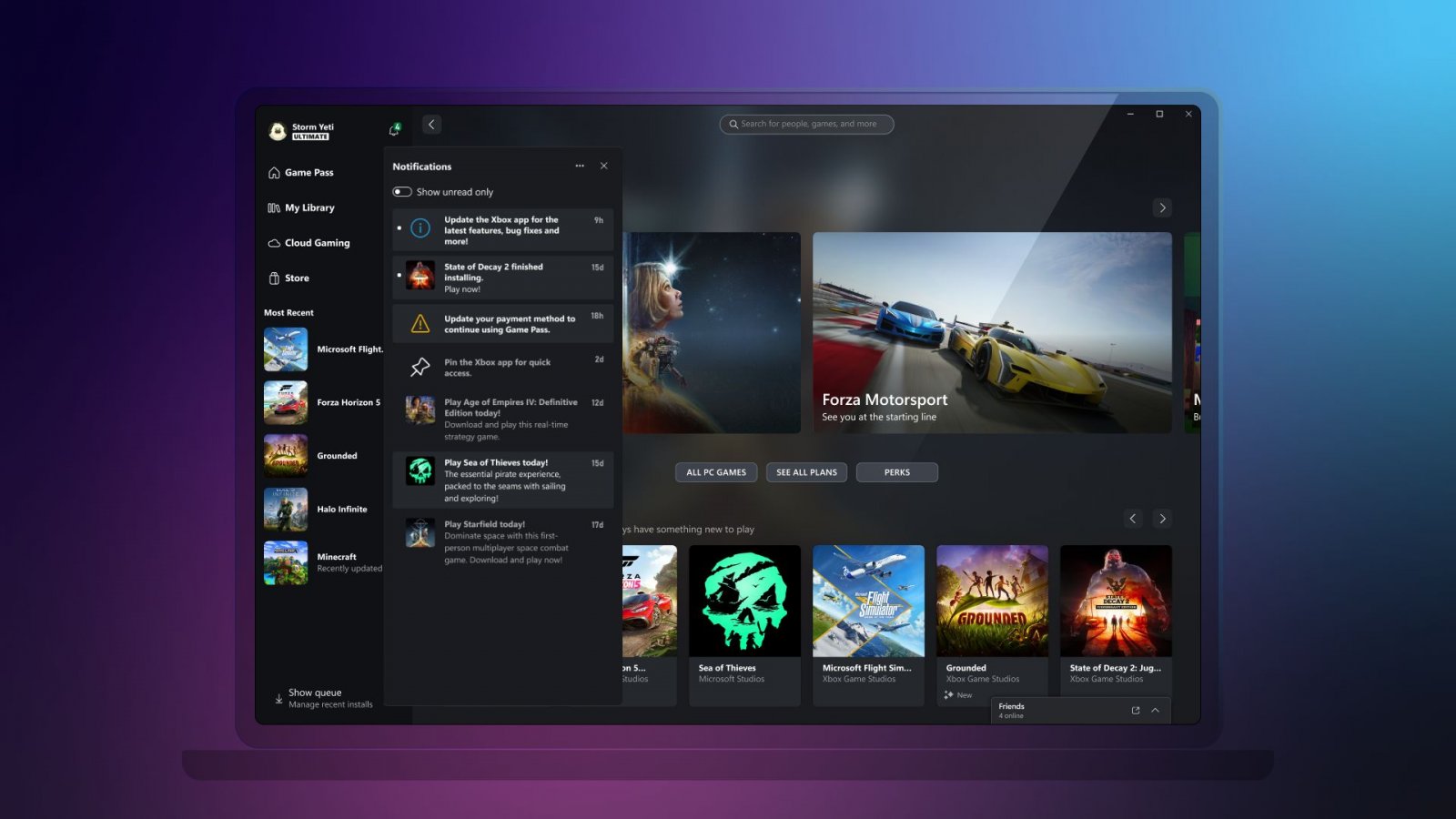 Xbox: l'aggiornamento di novembre porta una modalità compatta dell'app e altre novità