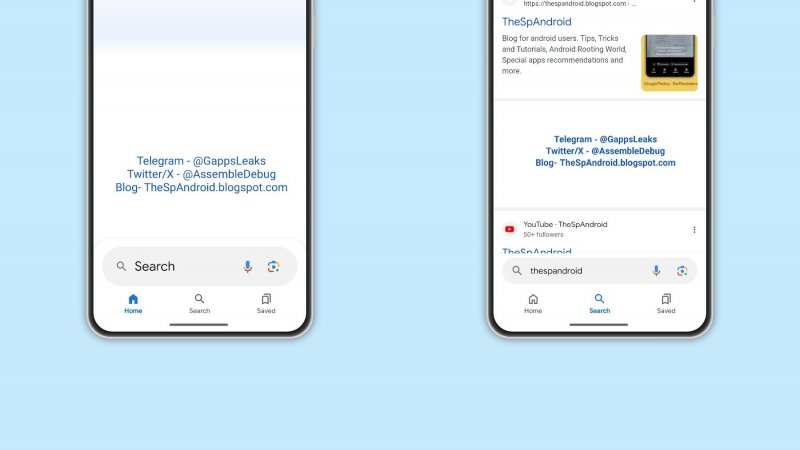 La barra di ricerca posizionata in basso è molto più comoda da raggiungere quando si utilizza il telefono con una sola mano