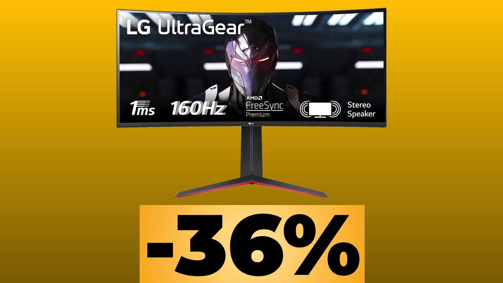 Monitor LG UltraGear Curvo UltraWide 34'/160 Hz al prezzo più basso di sempre su Amazon