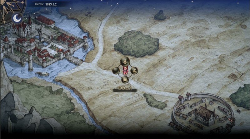 Questa è la mappa del mondo, per spostarsi tra città e dungeon