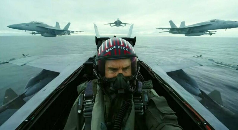 Tom Cruise in una scena di Top Gun: Maverick Tom Cruise in una scena di Top Gun: Maverick