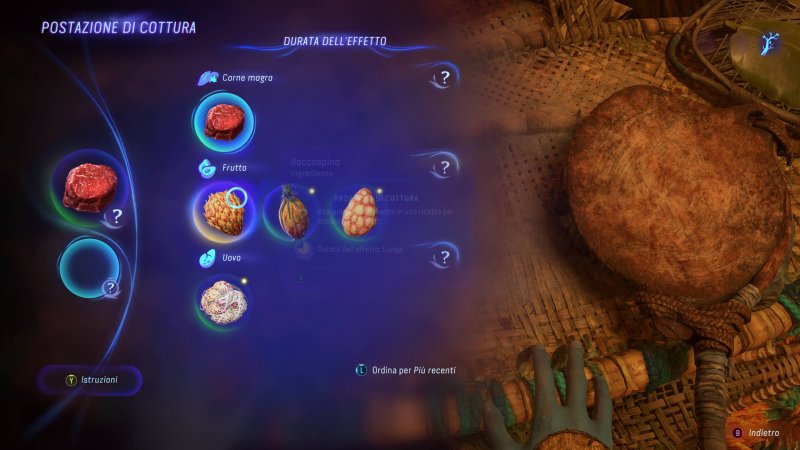 La preparazione del cibo in Avatar: Frontiers of Pandora