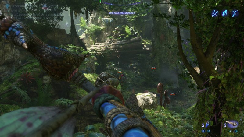 Il contrasto fra ombre e luci nelle foreste di Avatar: Frontiers of Pandora Il contrasto fra ombre e luci nelle foreste di Avatar: Frontiers of Pandora