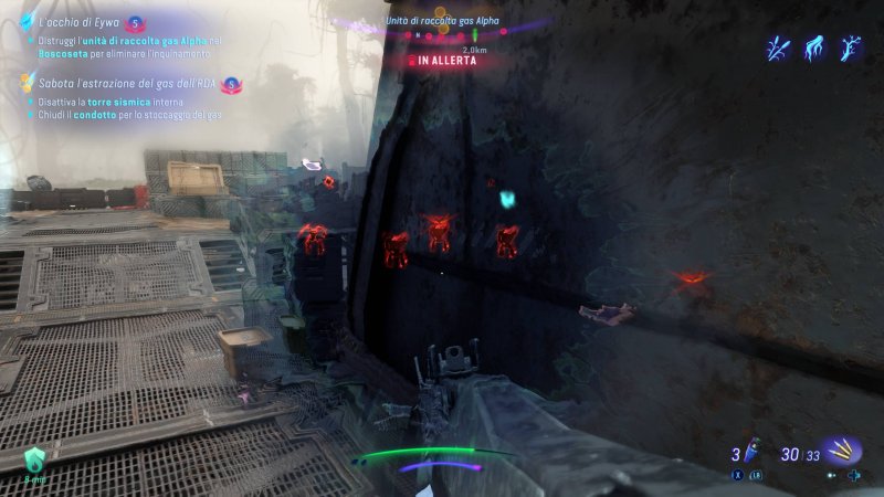 La visione speciale permette di percepire i nemici anche dietro i muri in Avatar: Frontiers of Pandora