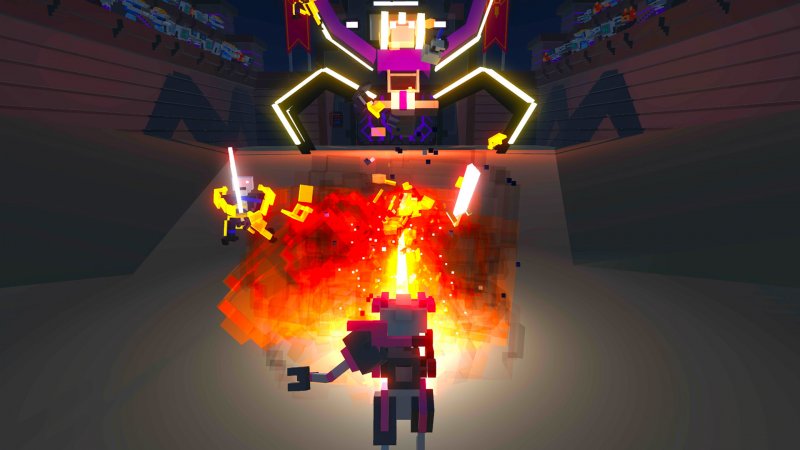 Clone Drone in the Danger Zone, una scena da un combattimento Clone Drone in the Danger Zone, una scena da un combattimento