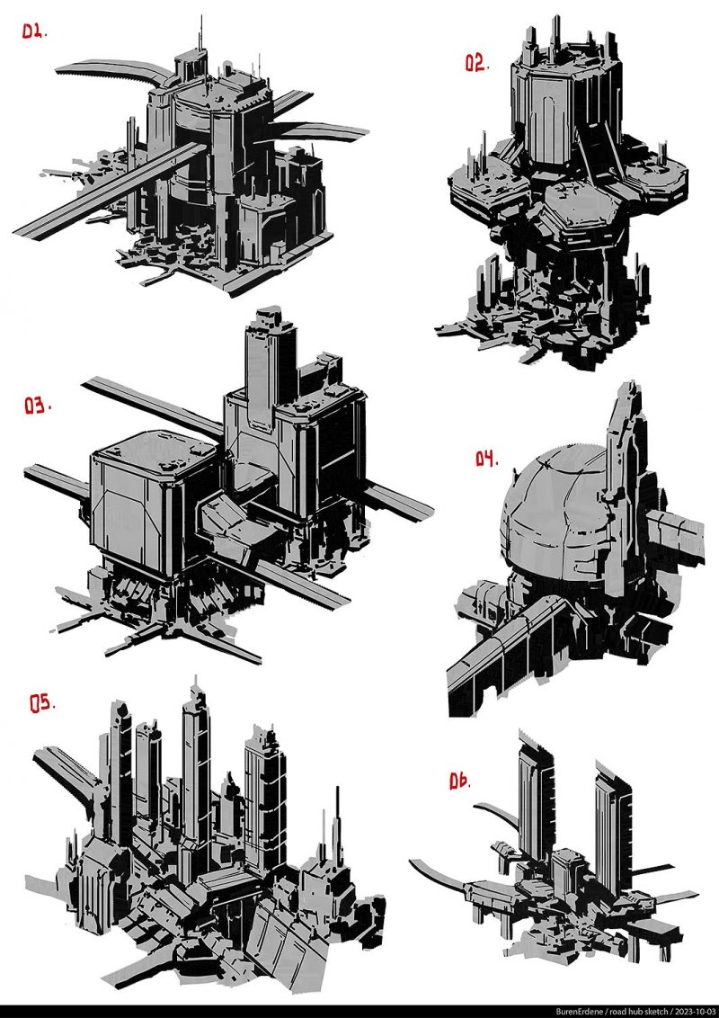 Alcuni bozzetti per la creazione di Midway Alcuni bozzetti per la creazione di Midway