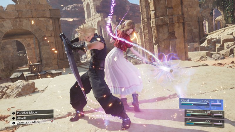 Cloud et Aerith combattent ensemble dans Final Fantasy VII Rebirth