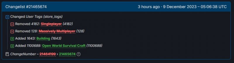 La modifica segnalata da SteamDB