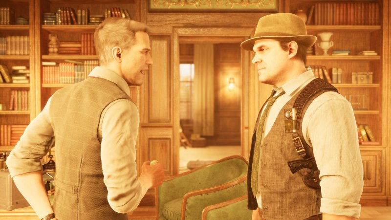 Edward parla con il dottor Gray, ottimo direi, in Alone in the Dark