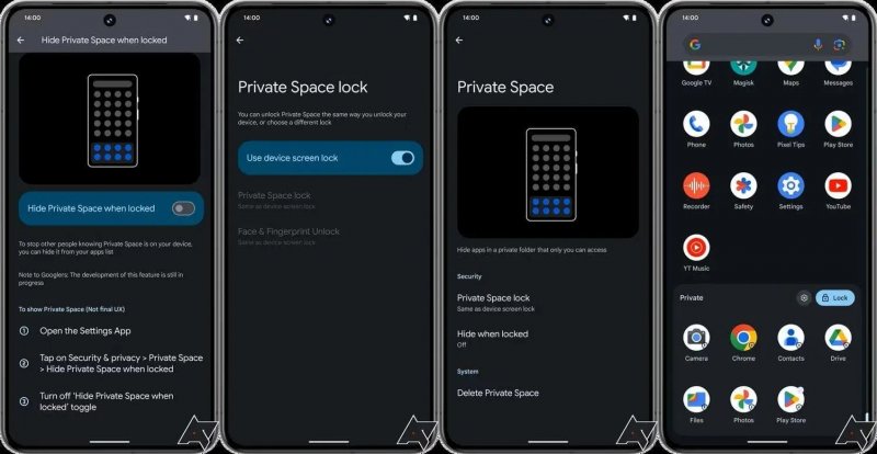 'Private Space' is still in development, which explains why Google hasn't launched it for everyone yet