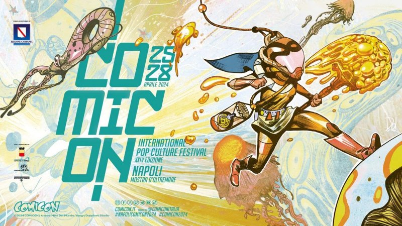 Il poster del Comicon Napoli 2024 realizzato da Mike del Mundo