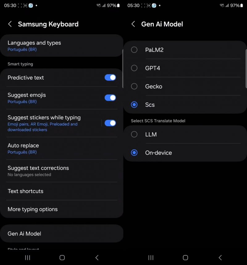 Gli screenshot forniti dal leaker