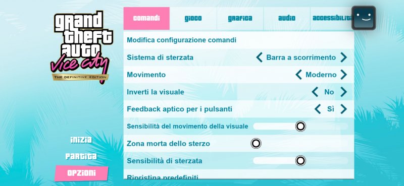 Alcune delle opzioni di GTA: The Trilogy