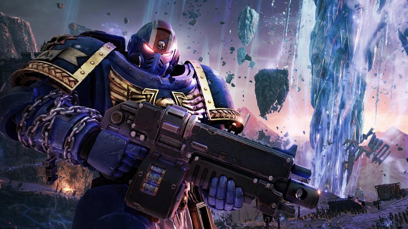 Un'immagine iconica di Warhammer 40.000: Space Marine 2