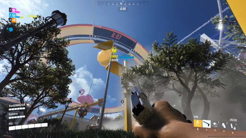 The Finals: le mappe nascondono diversi elementi ambientali che potremo utilizzare a nostro favore, come i palloni che sorreggono casse piene di granate pronte ad esplodere