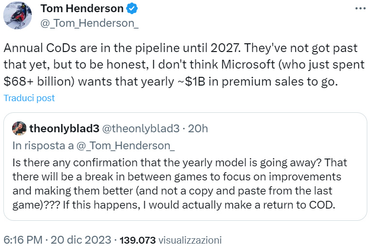 Il post di Henderson Il post di Henderson