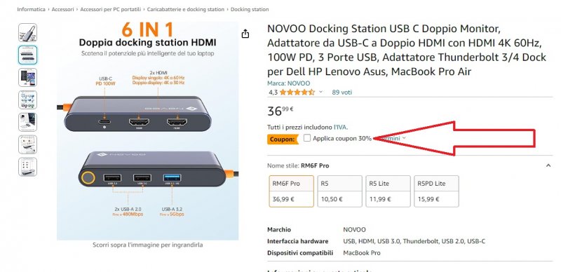 Il coupon si attiva lì