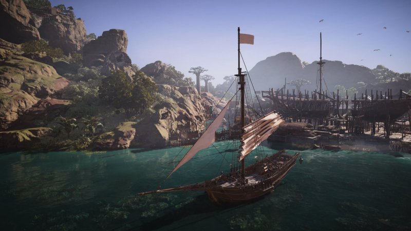 Come in Starfield, Skull and Bones non offre alcuna esplorazione senza soluzione di continuità. Avvicinandovi ad un luogo in cui potrete sbarcare, vi basterà premere un pulsante per ritrovarvi automaticamente nei panni del vostro pirata Come in Starfield, Skull and Bones non offre alcuna esplorazione senza soluzione di continuità. Avvicinandovi ad un luogo in cui potrete sbarcare, vi basterà premere un pulsante per ritrovarvi automaticamente nei panni del vostro pirata