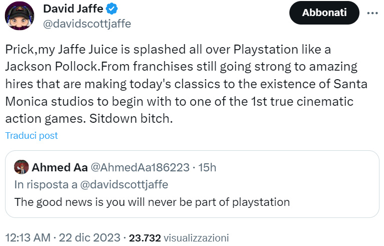 Il gentile messaggio di Jaffe Il gentile messaggio di Jaffe