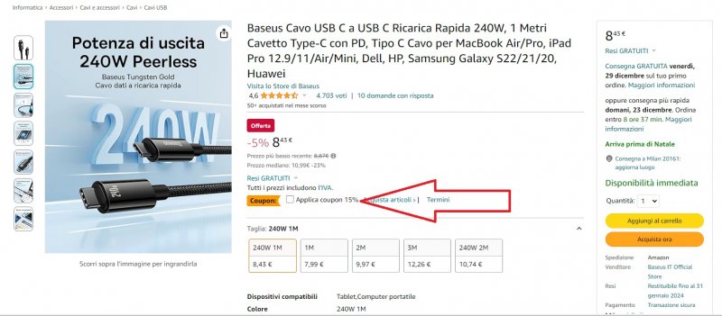 Ecco dove attivare il coupon