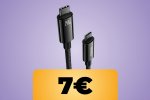 Il cavo USB-C a USB-C di Baseus da 240 W è in sconto col coupon al prezzo minimo su Amazon - Notizia
