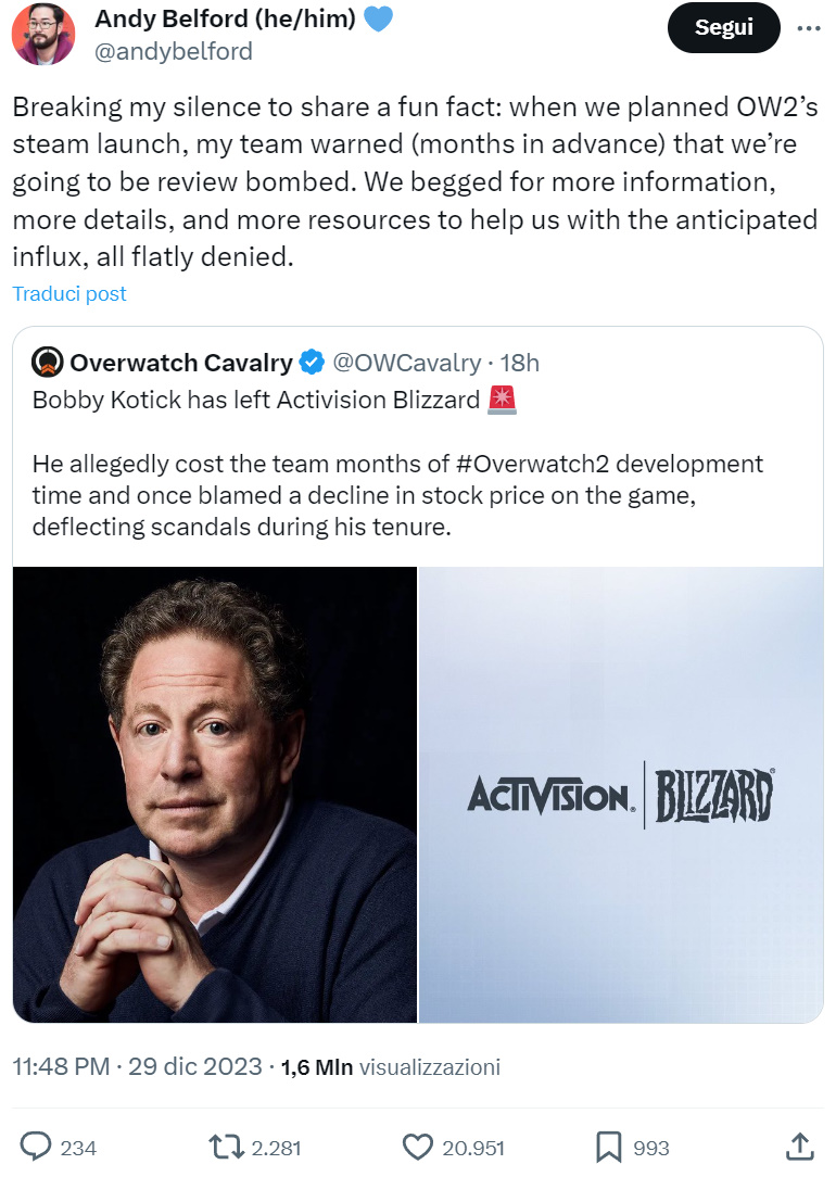 Kotick non era amatissimo