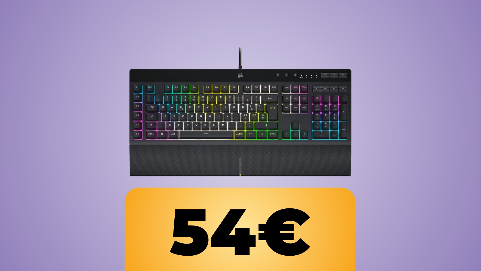 La tastiera Corsair K55 RGB PRO XT è ora in sconto al prezzo minimo storico su Amazon
