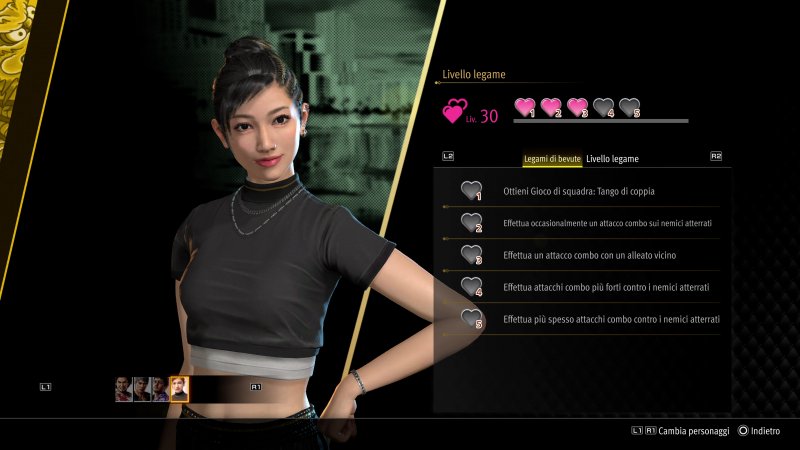Strizzando l'occhio a Persona e ad altri JRPG simili, in Like a Dragon: Infinite Wealth bisognerà migliorare il legame con gli altri personaggi per poter accedere a nuove abilità e sinergie Strizzando l'occhio a Persona e ad altri JRPG simili, in Like a Dragon: Infinite Wealth bisognerà migliorare il legame con gli altri personaggi per poter accedere a nuove abilità e sinergie