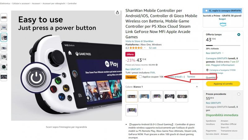 Dove attivare il coupon