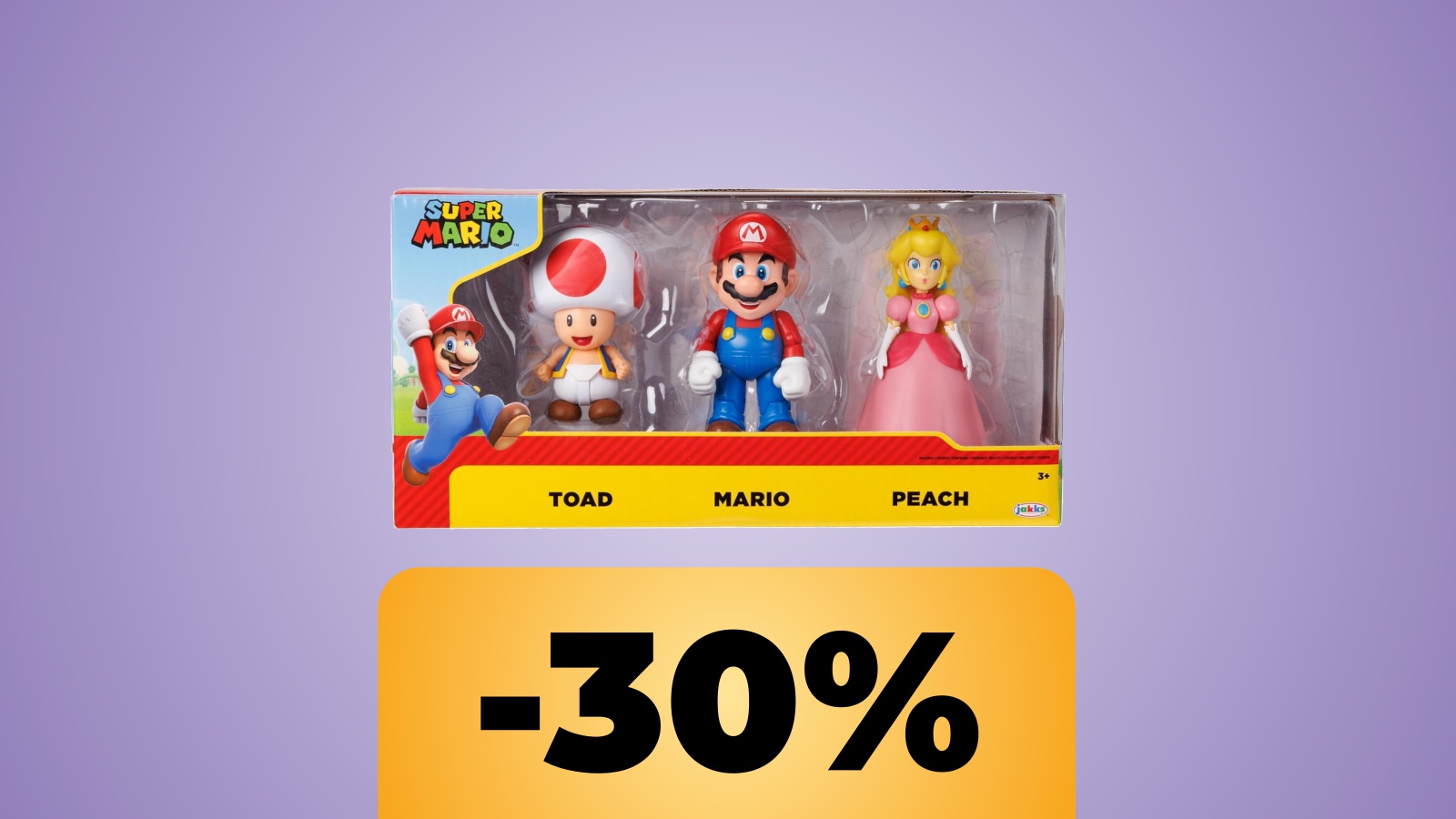 Minifigure di Mario, Toad e Peach con arti snodabili in sconto al prezzo minimo su Amazon