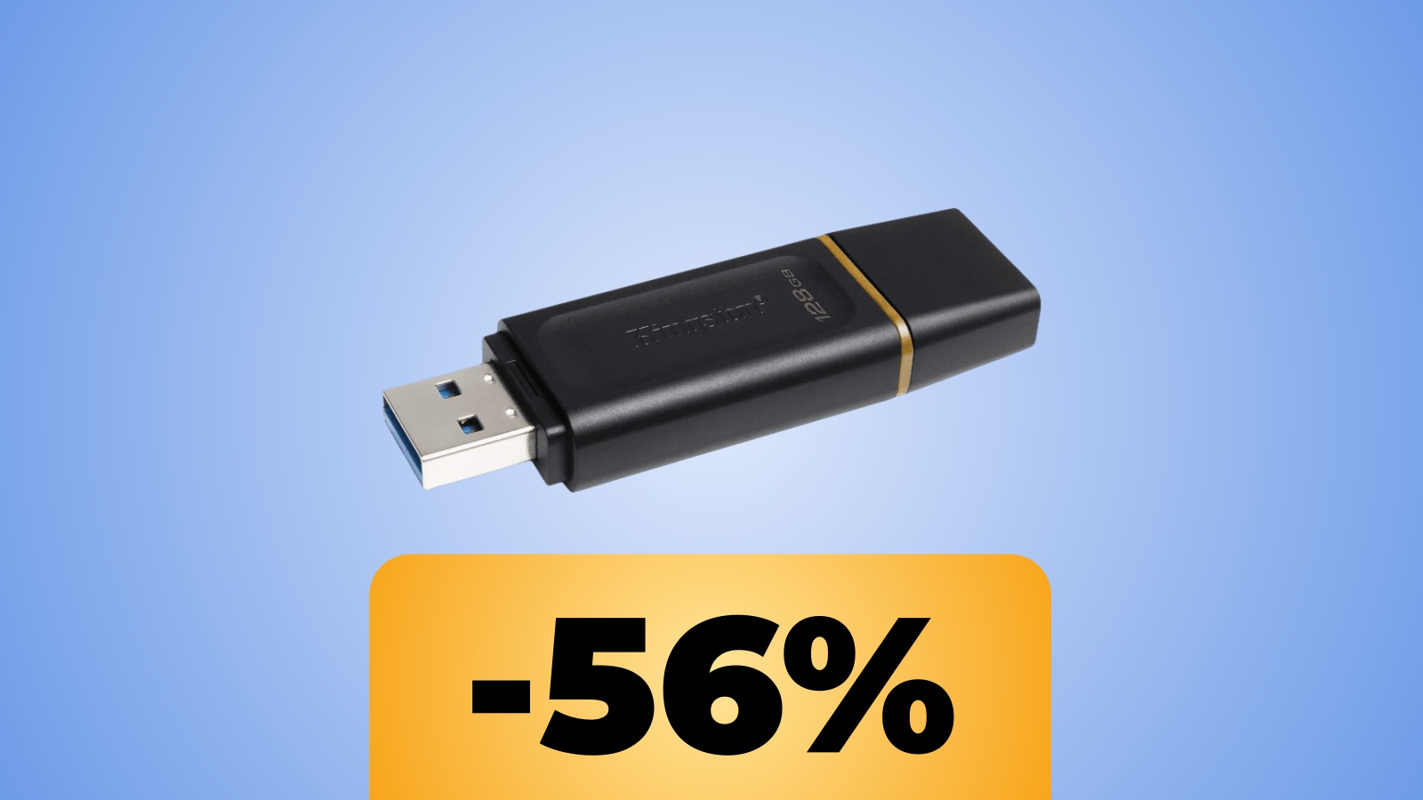 Flash Drive USB 3.2 Gen 1 di Kingston da 128 GB in forte sconto su Amazon Italia