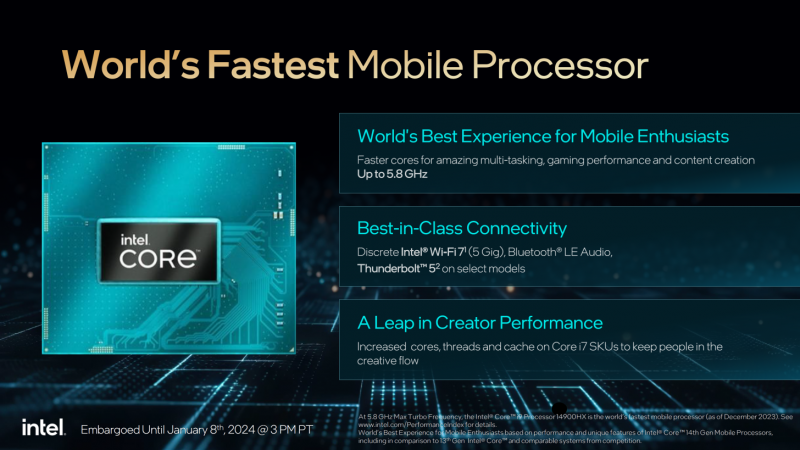 Una panoramica dei punti chiave della linea Intel Core Raptor Lake-HX Refresh