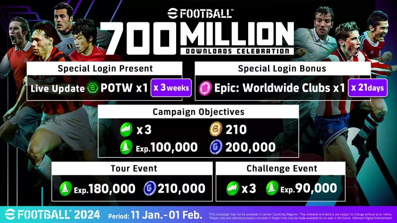 eFootball, l'infografica per i 700 milioni di download
