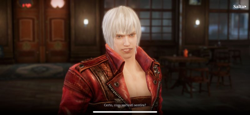 Dante non al meglio nelle sequenze di intermezzo di Devil May Cry: Peak of Combat Dante non al meglio nelle sequenze di intermezzo di Devil May Cry: Peak of Combat