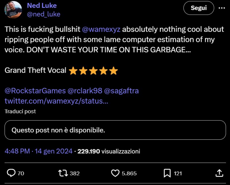 Il messaggio di Luke