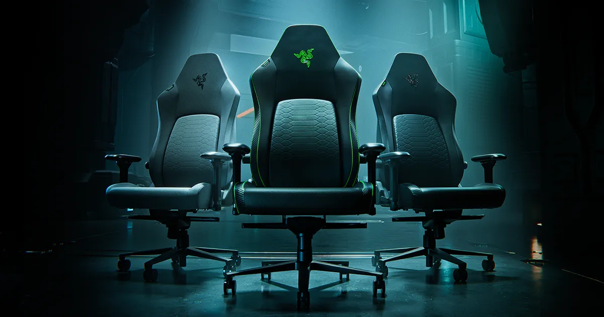 Razer annuncia la sedia da gaming Iskur v2, l’innovativo Sensa HD Haptics e il cuscino Project Esther
