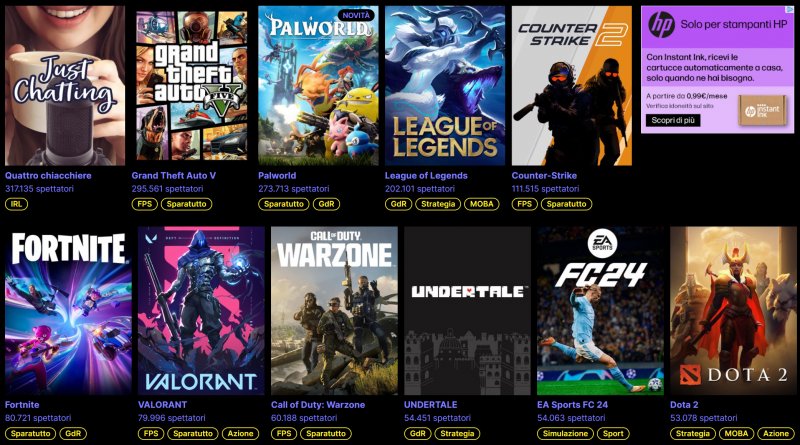 Palworld sta avendo un grande successo su Twitch.