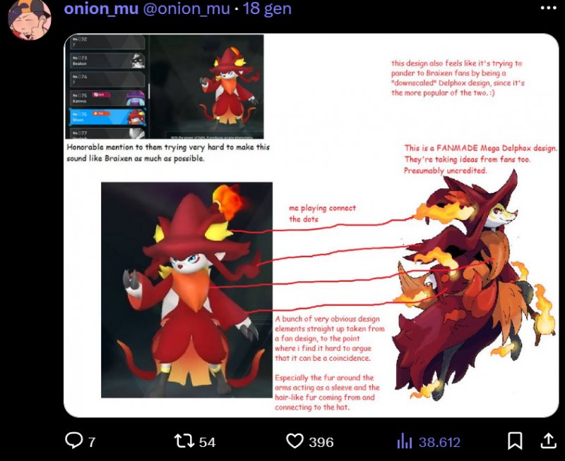 Esempi di elementi copiati dai Pokémon