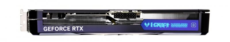 Sezione laterale della GeForce RTX 4070 SUPER della Maxsun, con in bella vista i 2 connettori PCIe da 8 pin