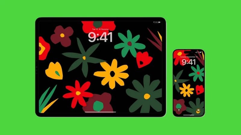 The 'Flowers of Unity' Apple Watch watch face features a floral design that symbolizes an ongoing commitment to creating a more equal world