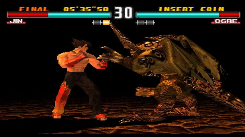 Jin Kazama contro (True) Ogre alla fine di Tekken 3